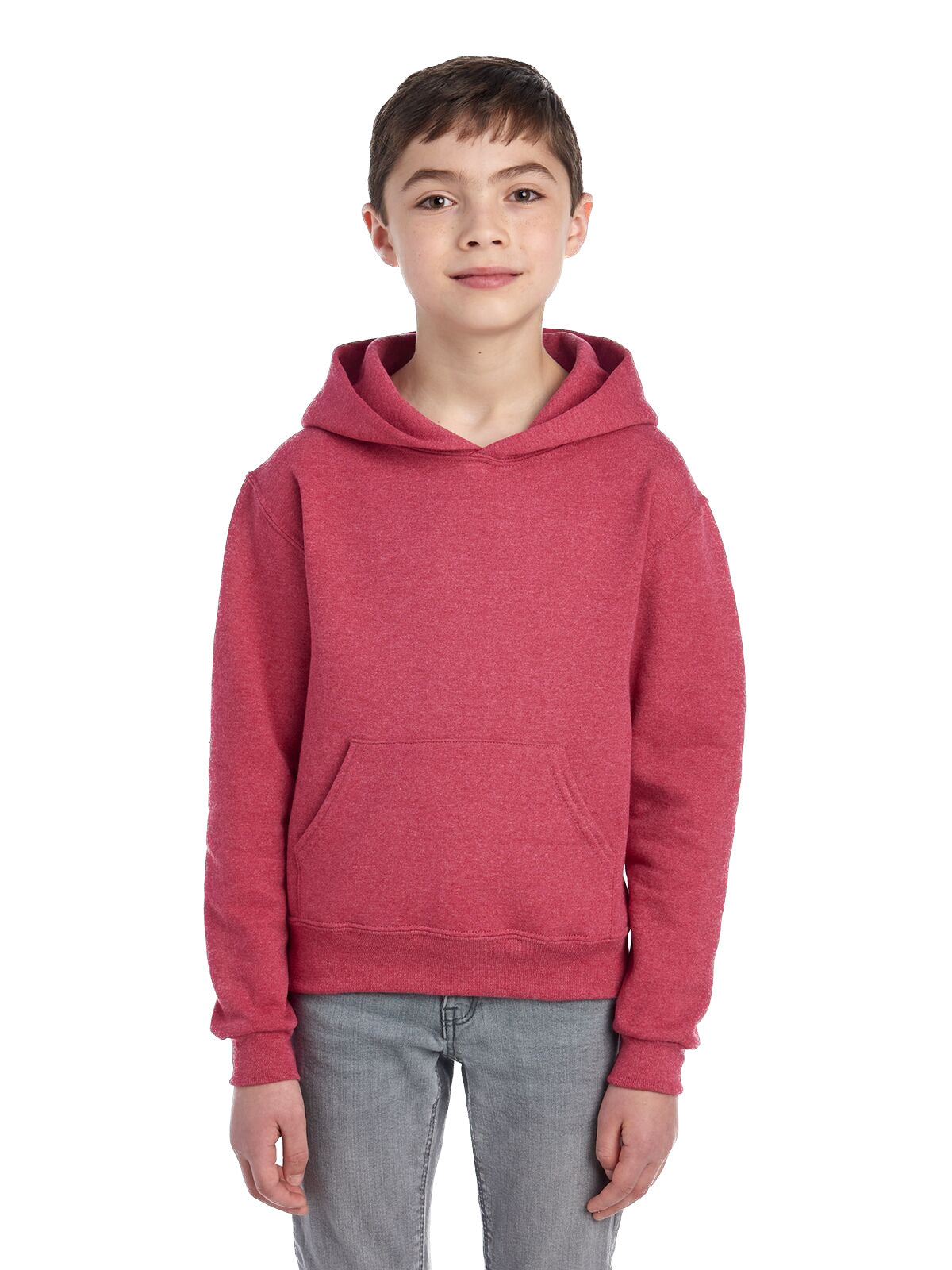 Youth NuBlend�� Fleece Pullover Hoodie - Vintage Heather Red