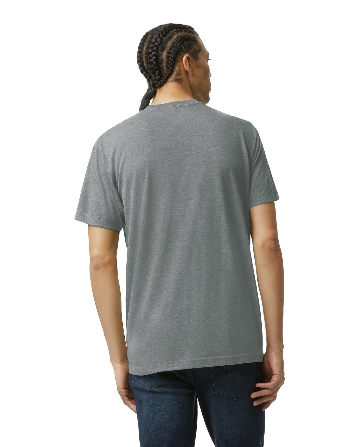 Unisex Triblend Short-Sleeve Track T-Shirt - Athletic Gray