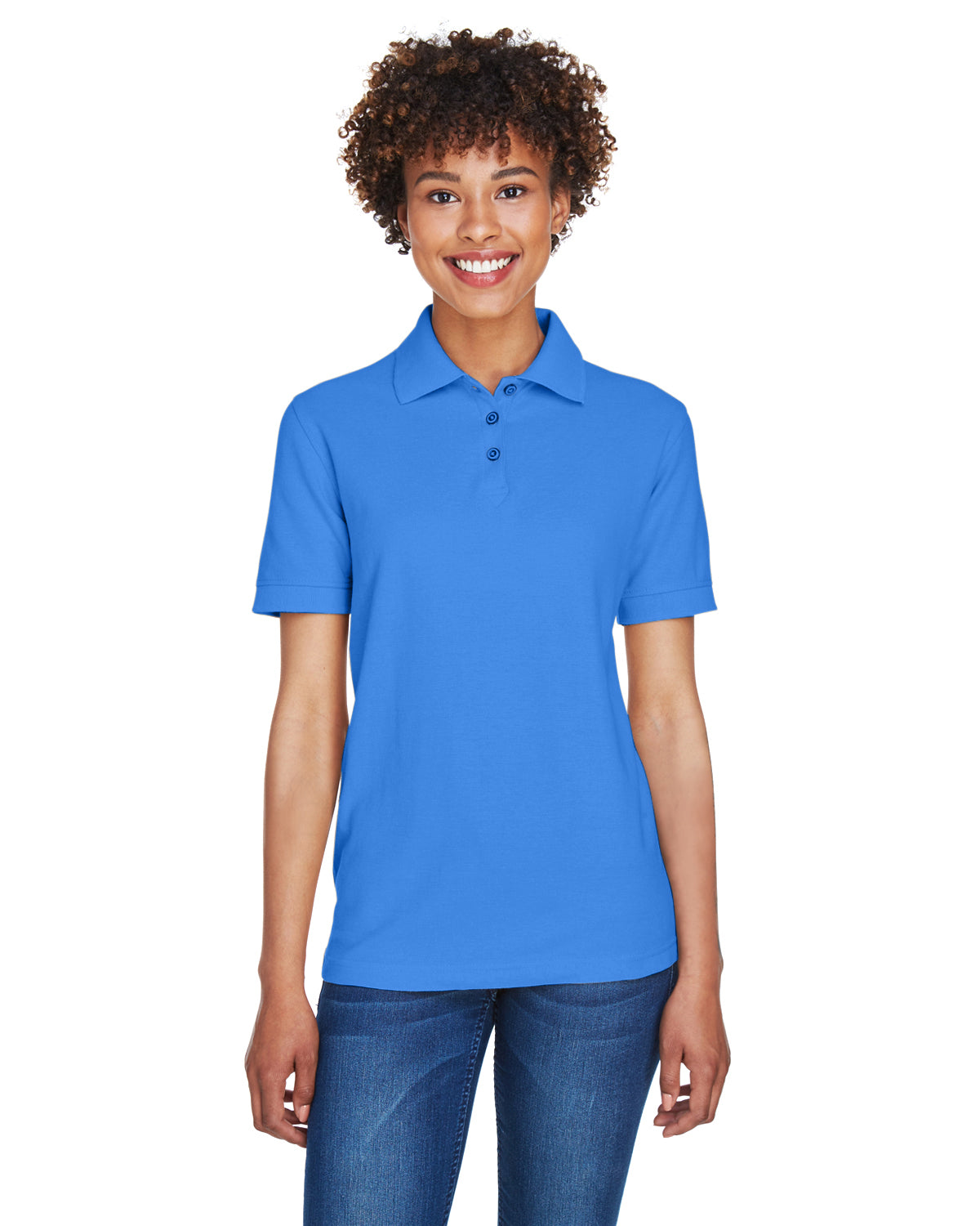 Women's Whisper Piqué Polo - French Blue