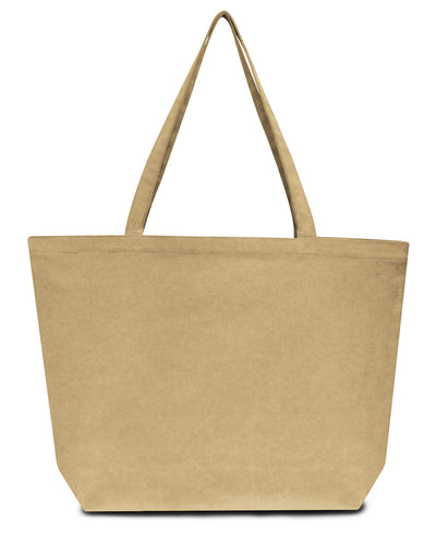 Seaside Cotton Pigment-Dyed Large Tote - Khaki
