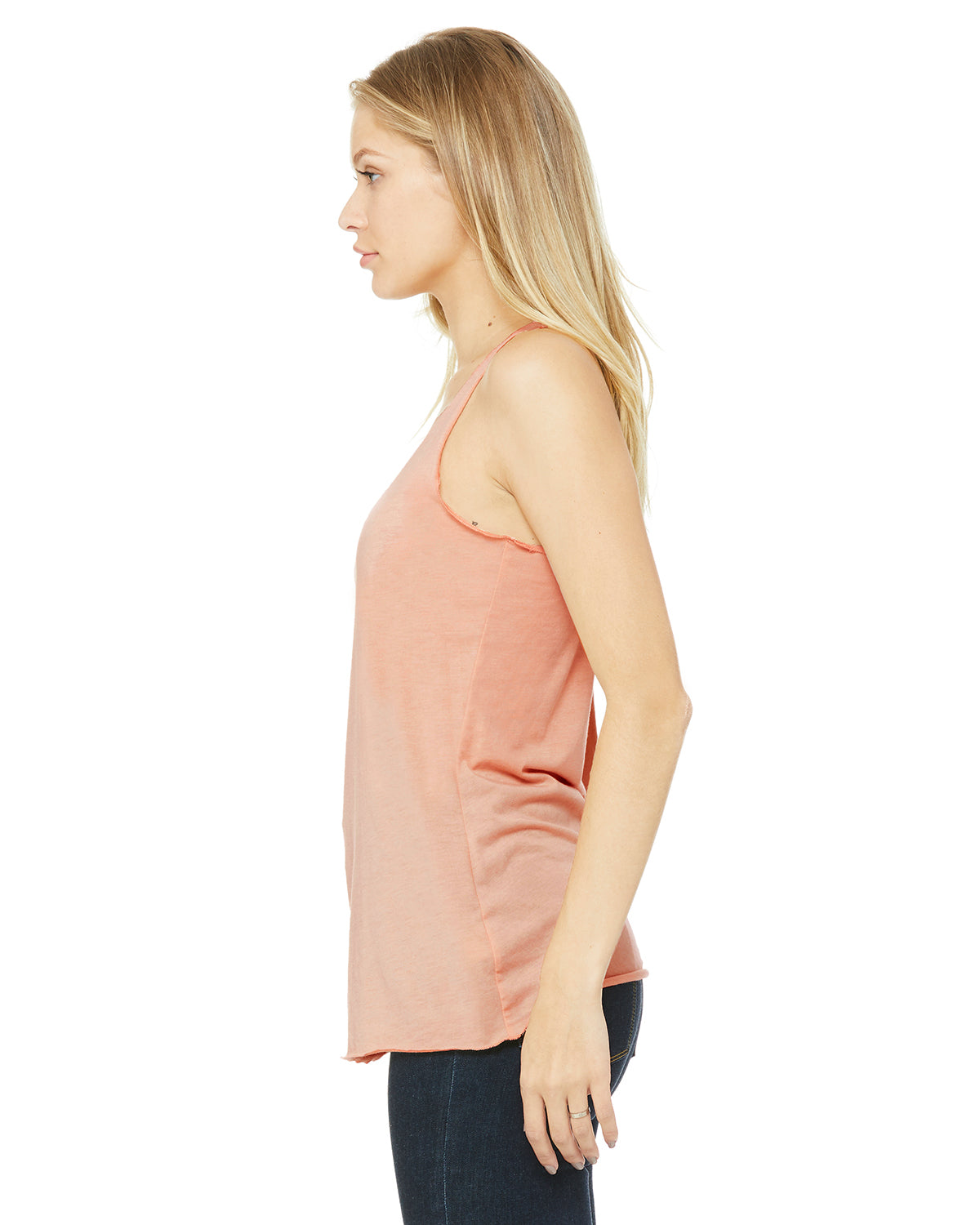 Women's Triblend Racerback Tank - Peach Triblend