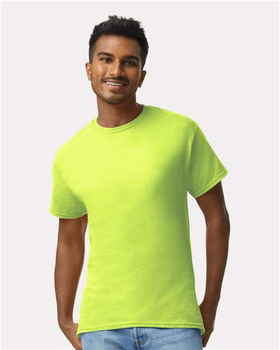 Gildan 2000 Safety Green — on model front