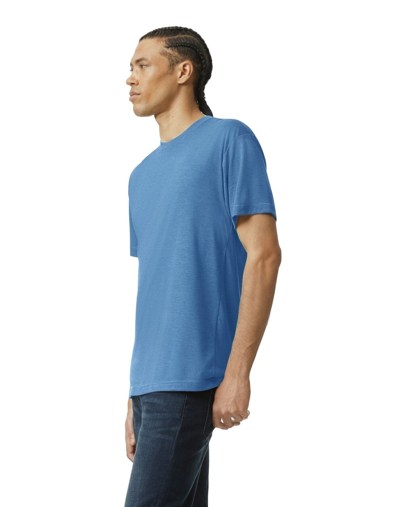Unisex Triblend Short-Sleeve Track T-Shirt - Athletic Blue
