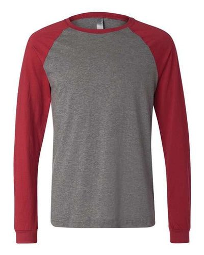 BELLA + CANVAS 3000 Deep Heather/ Cardinal — front