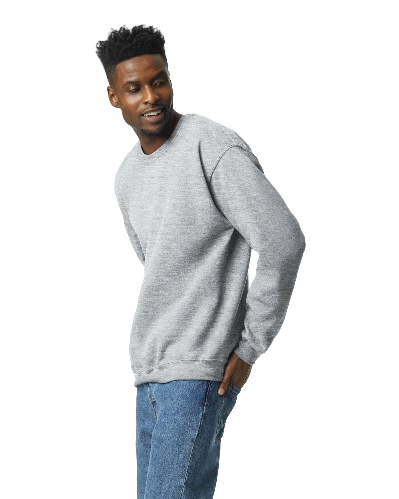 Unisex Heavy Blend��� 50/50 Fleece Crew - Sport Gray