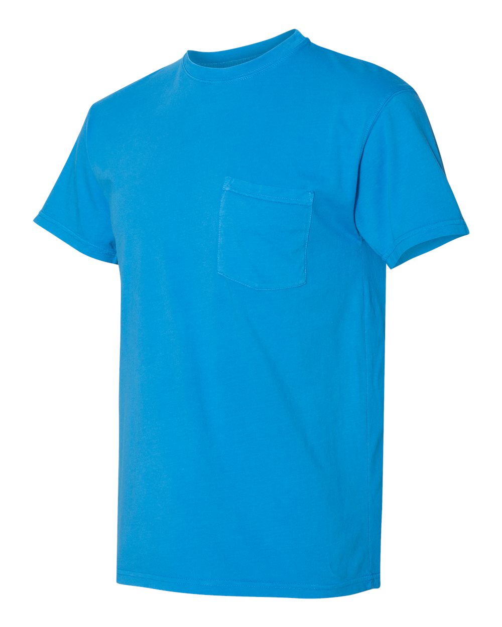 Unisex Inspired Dye Crew with Pocket - Ocean