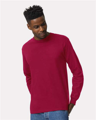 Gildan 2400 Cardinal Red — on model front