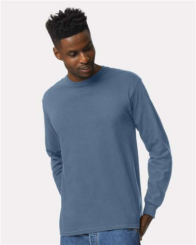 Gildan 2400 Indigo Blue — on model front