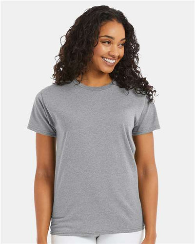 Hanes 5170 Light Steel — on model front