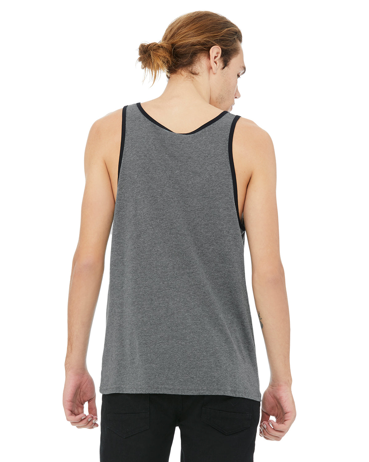 Unisex Jersey Tank - Heather Deep / Black