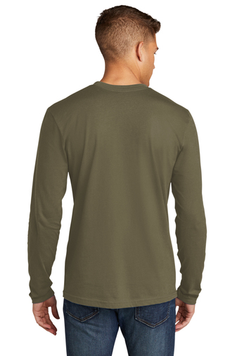 Men's Cotton Long-Sleeve Crew - Military Green