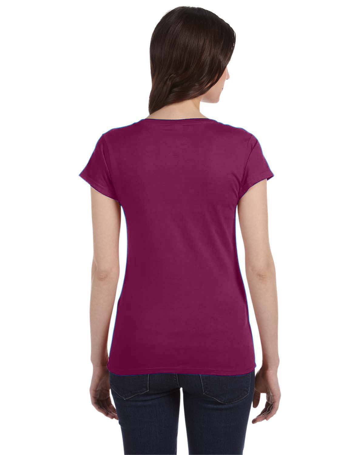Women's SoftStyle® Fitted V-Neck T-Shirt - Berry