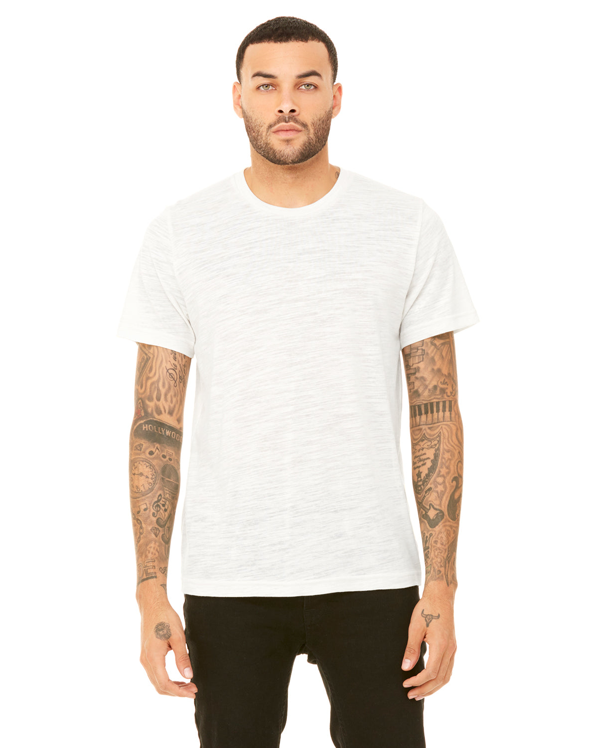Unisex Poly-Cotton Short-Sleeve T-Shirt - Natural Slub