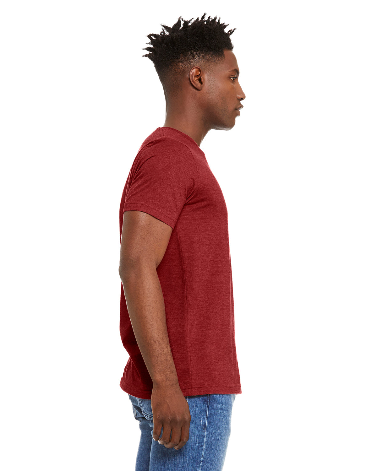 Unisex Heather CVC T-Shirt - Heather Canvas Red