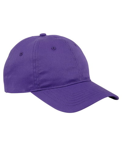 6-Panel Twill Unstructured Cap - Team Purple