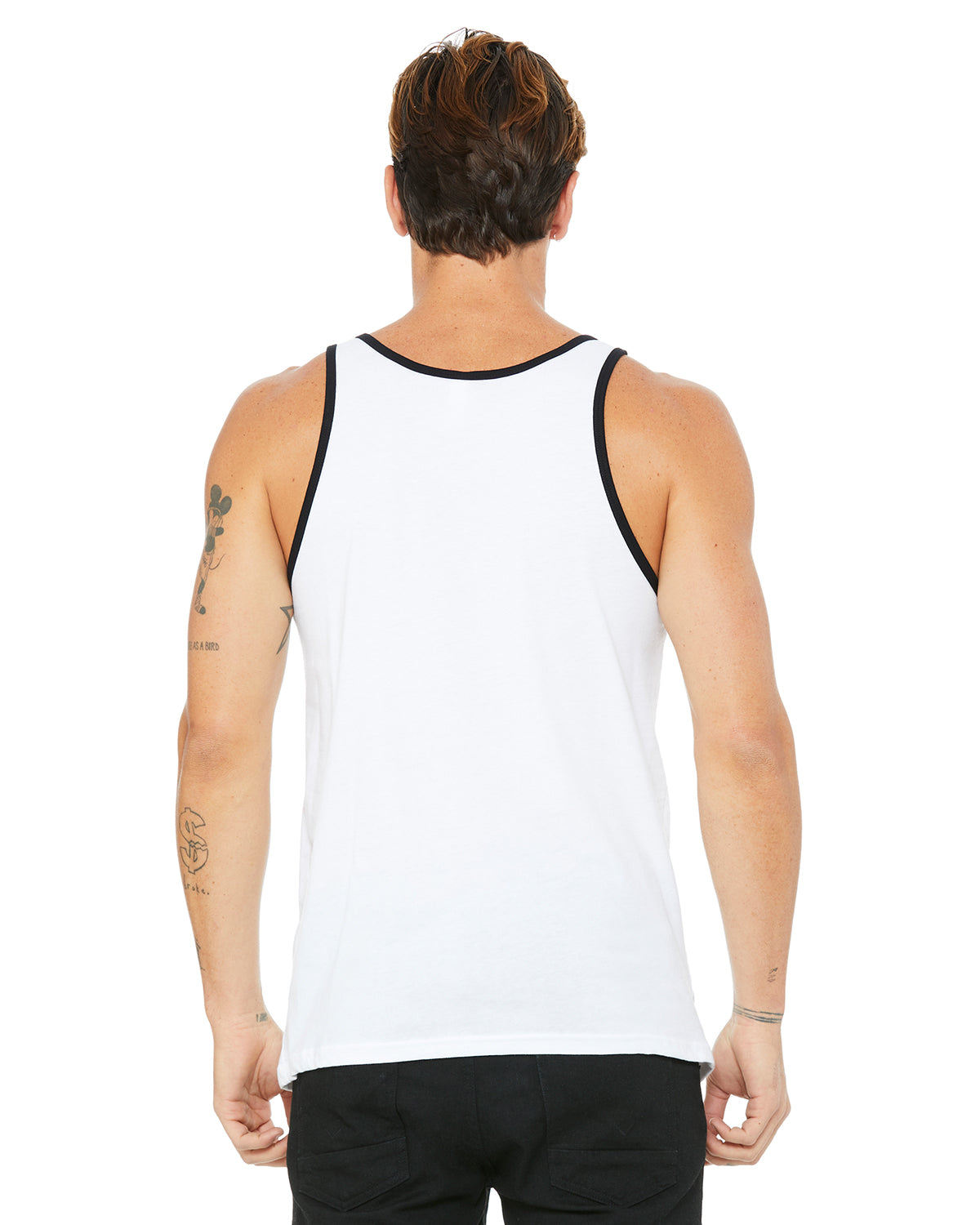 Unisex Jersey Tank - White / Black