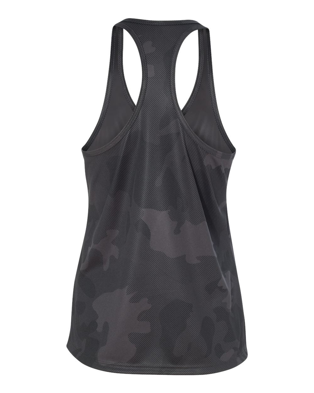 Women's Performance Racerback Tank - Black Laser Camo