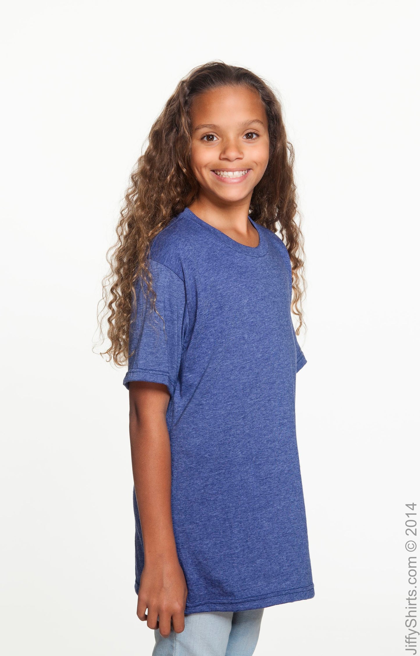 Youth Lightweight T-Shirt - Heather Blue