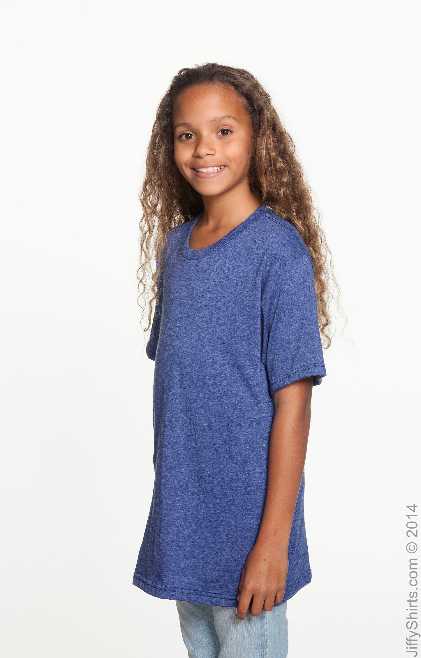 Youth Lightweight T-Shirt - Heather Blue