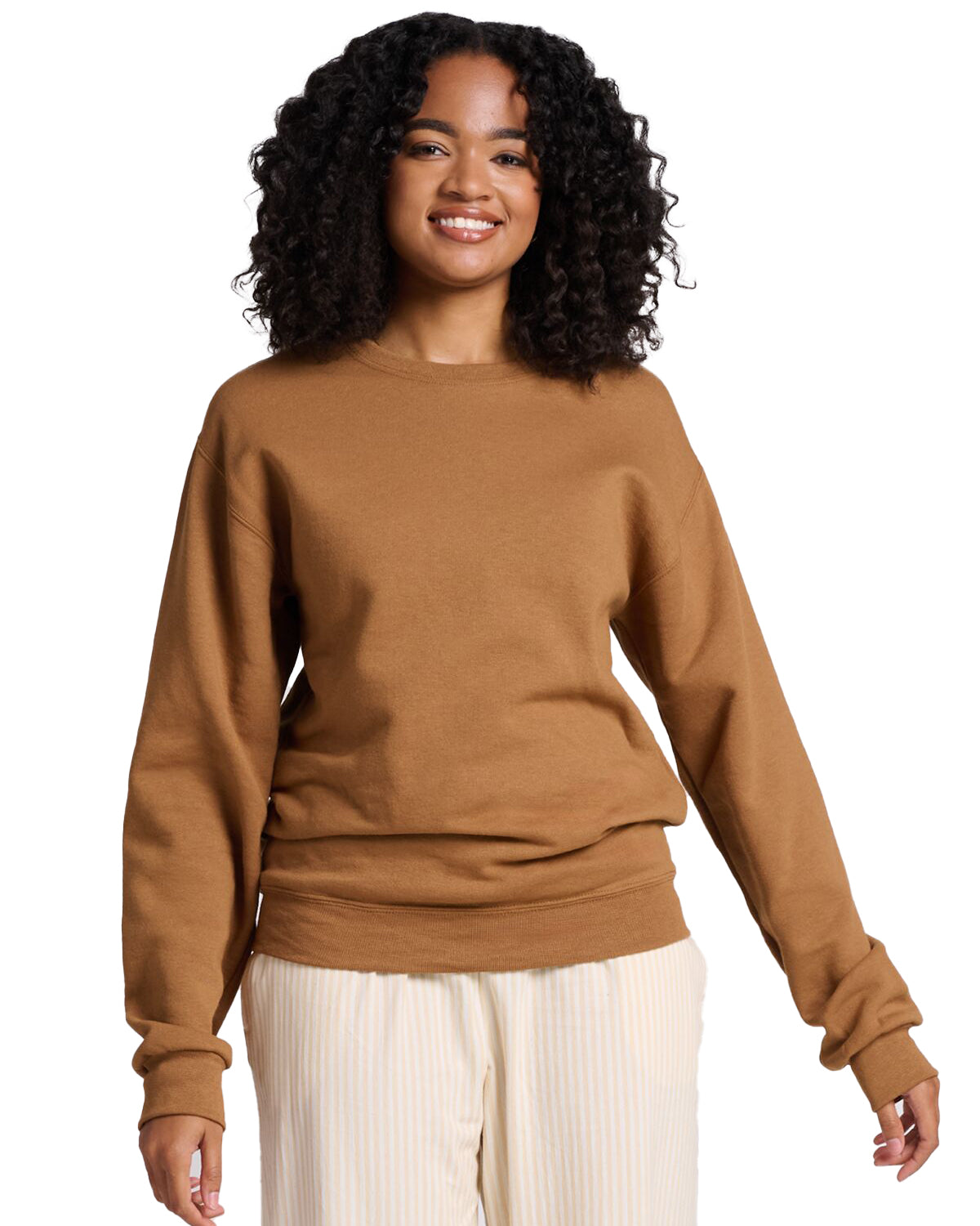 Unisex NuBlend® Fleece Crew - Golden Pecan