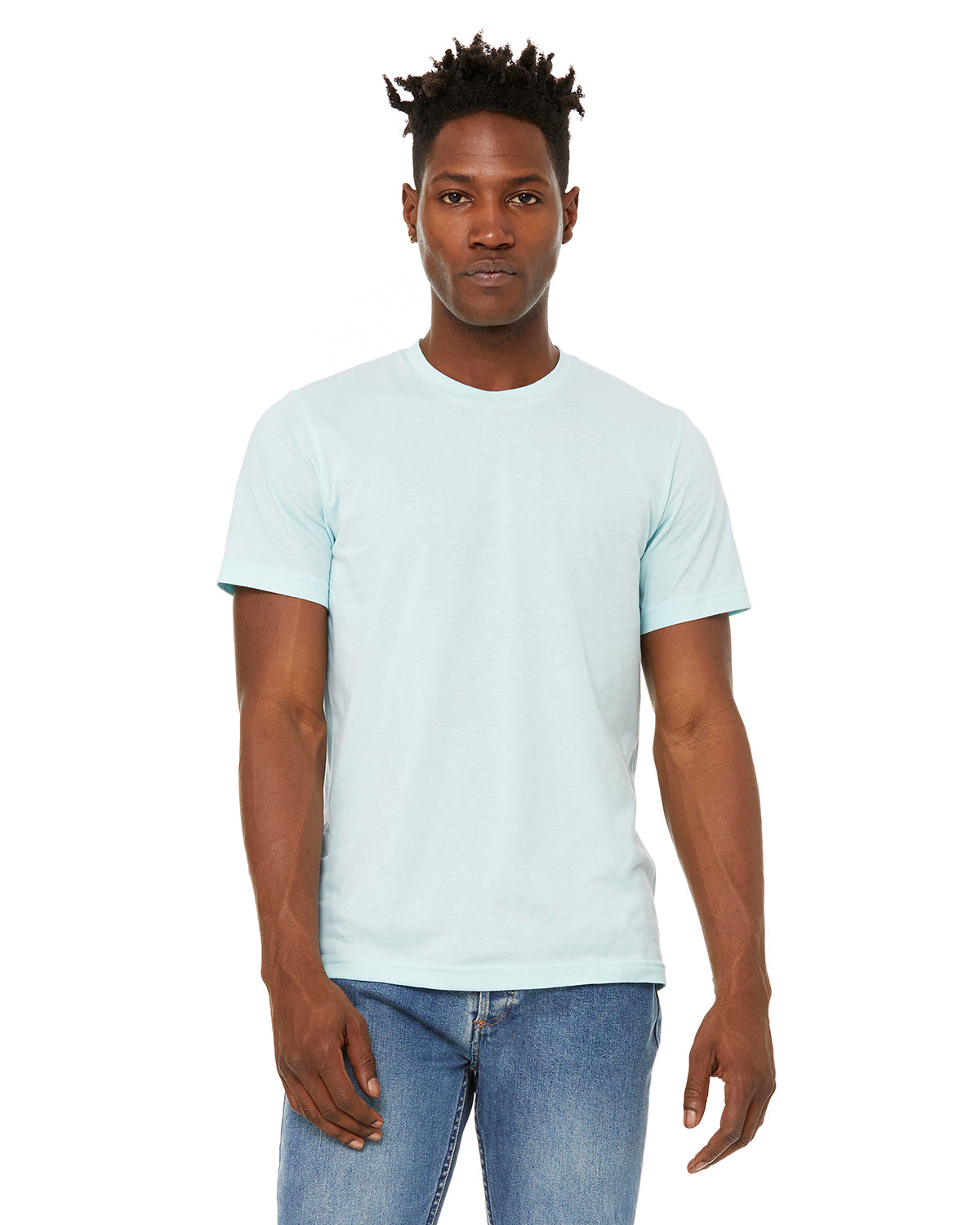 Unisex Sueded T-Shirt - Heather Ice Blue