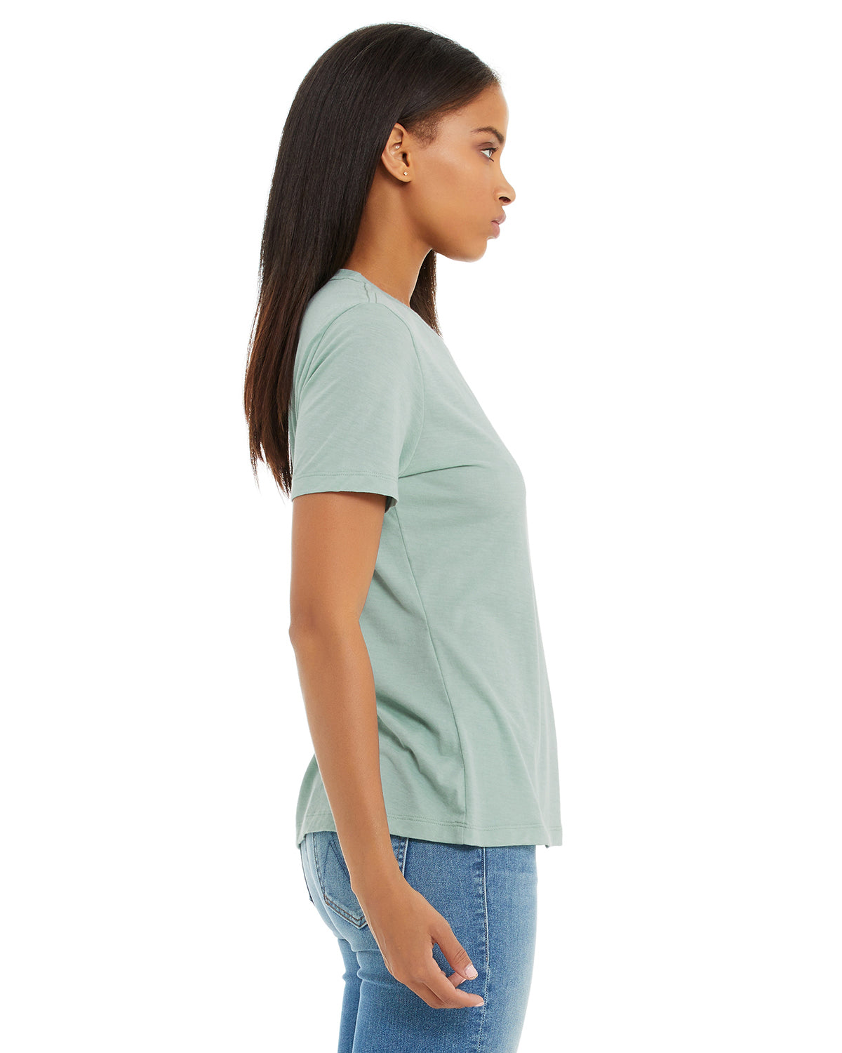 Women's Triblend Relaxed Jersey Short-Sleeve T-Shirt - Dusty Blue Triblend