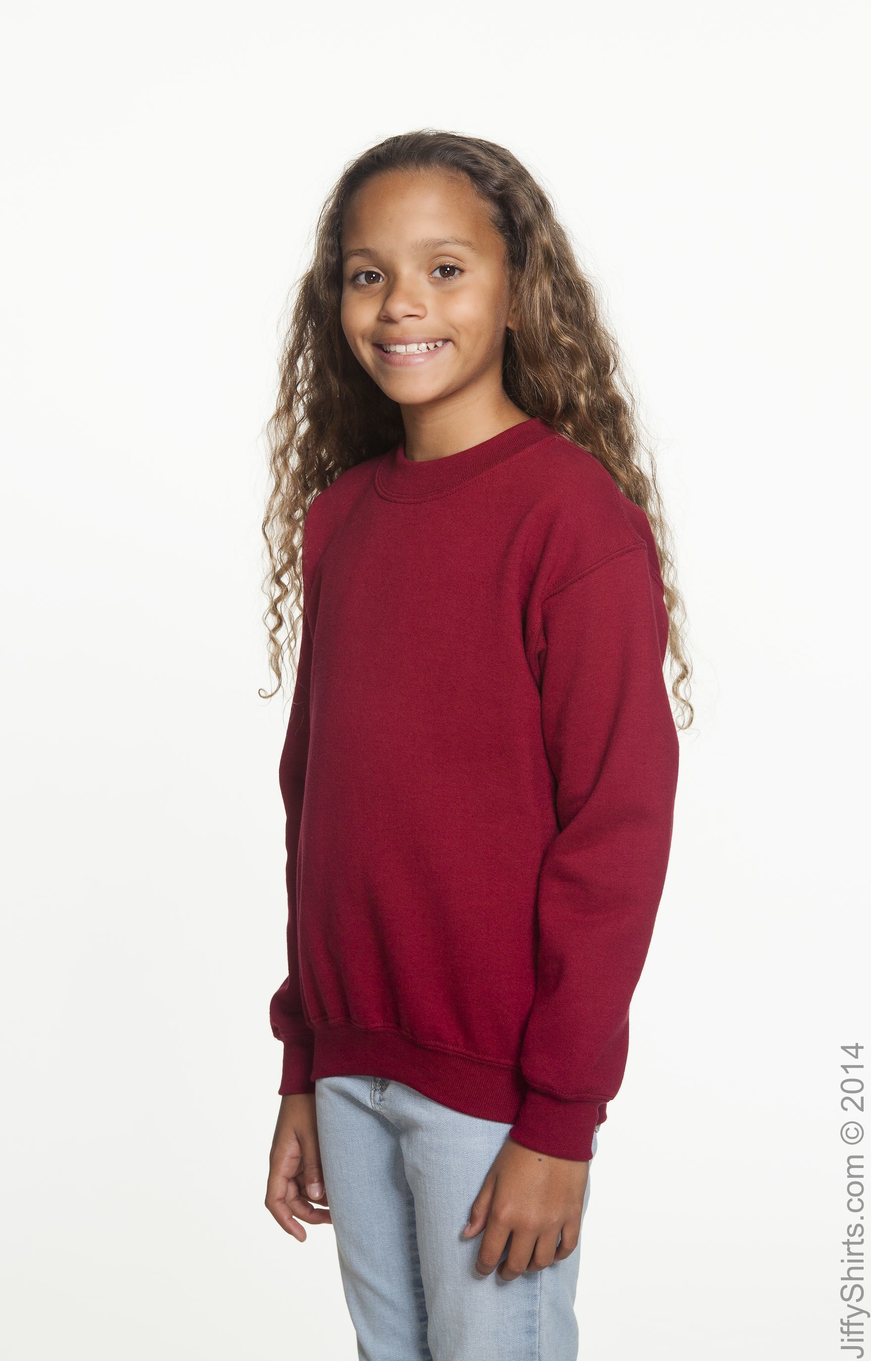 Youth Heavy Blend��� 50/50 Fleece Crew - Garnet