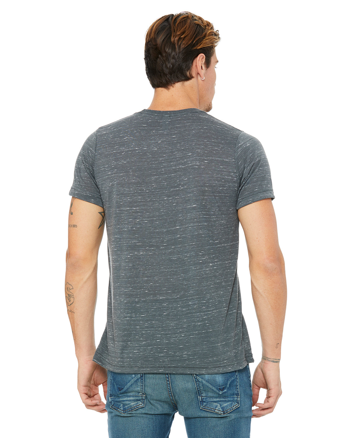 Unisex Poly-Cotton Short-Sleeve T-Shirt - Charcoal Marble