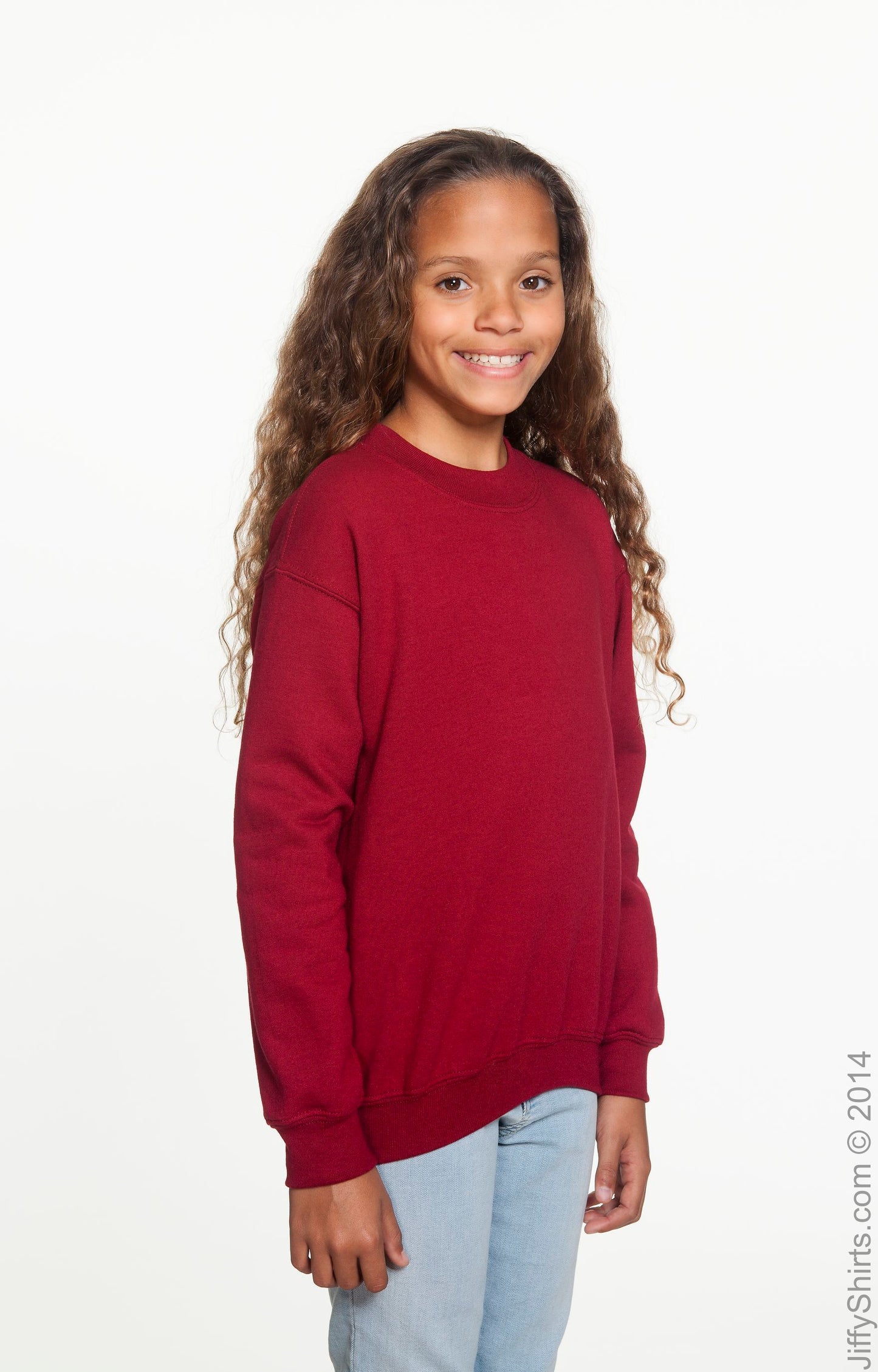 Youth Heavy Blend��� 50/50 Fleece Crew - Garnet