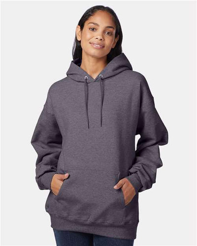 Hanes F170 Charcoal Heather — on model front
