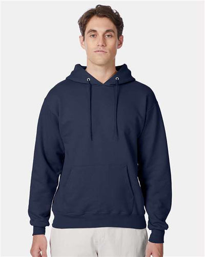 Hanes F170 Navy — on model front