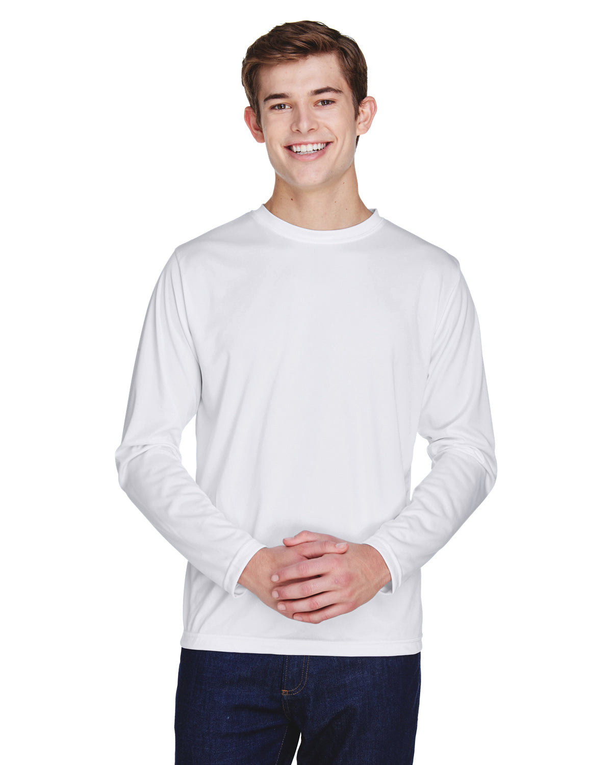 Men's Zone Performance Long-Sleeve T-Shirt - White