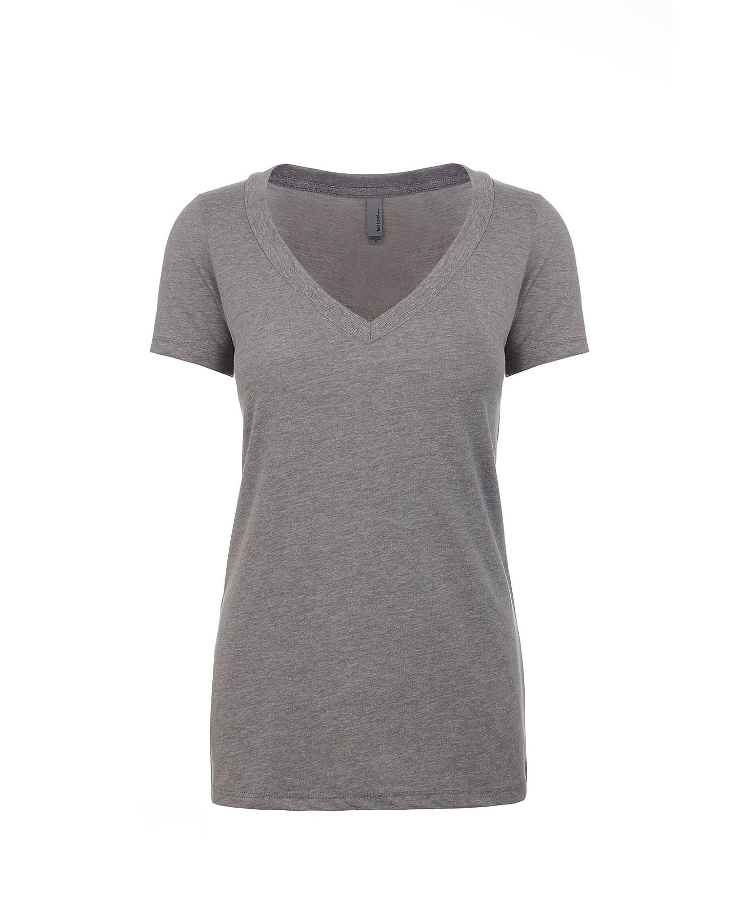 Women's CVC Deep V - Dark Heather Gray
