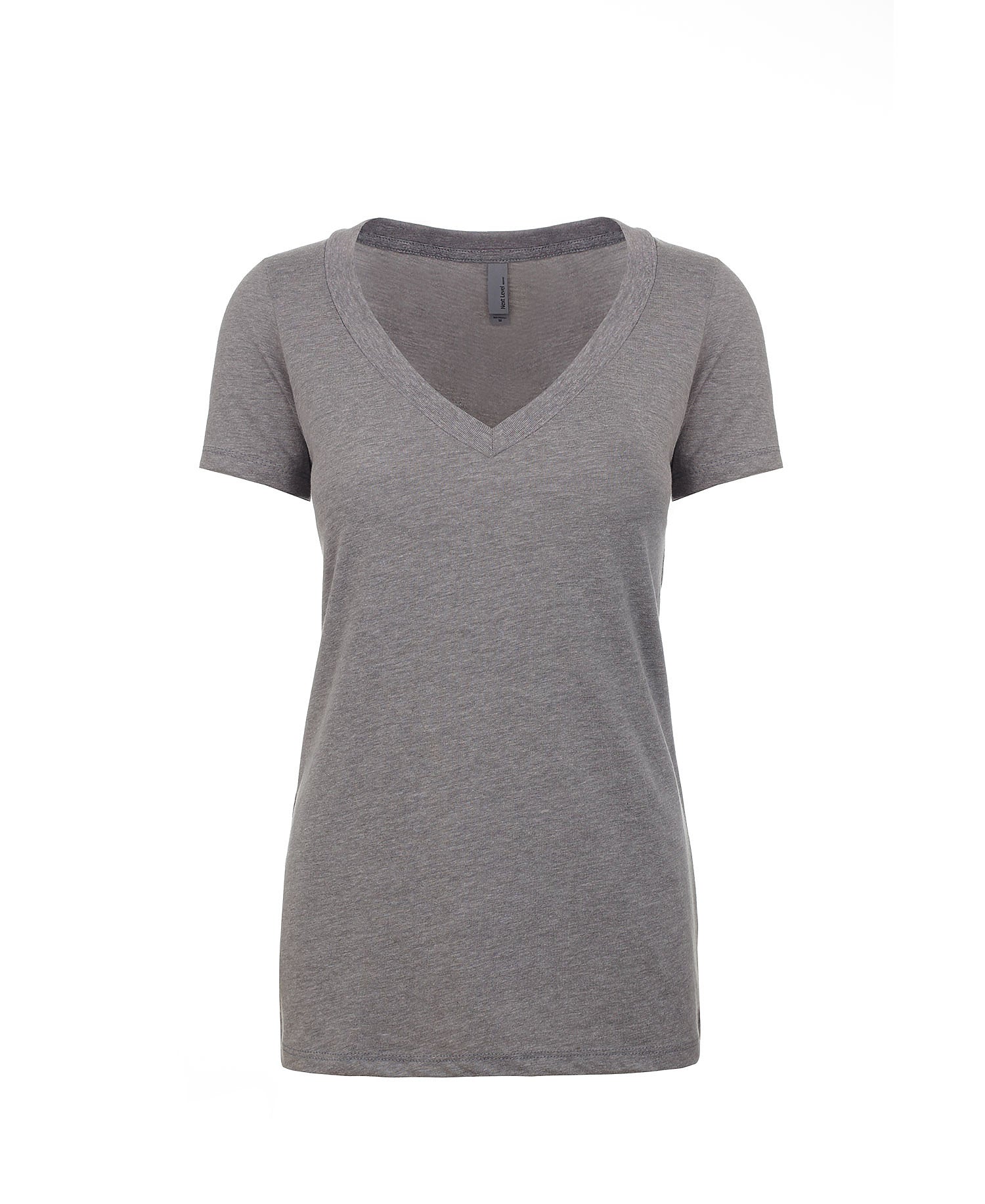 Women's CVC Deep V - Dark Heather Gray