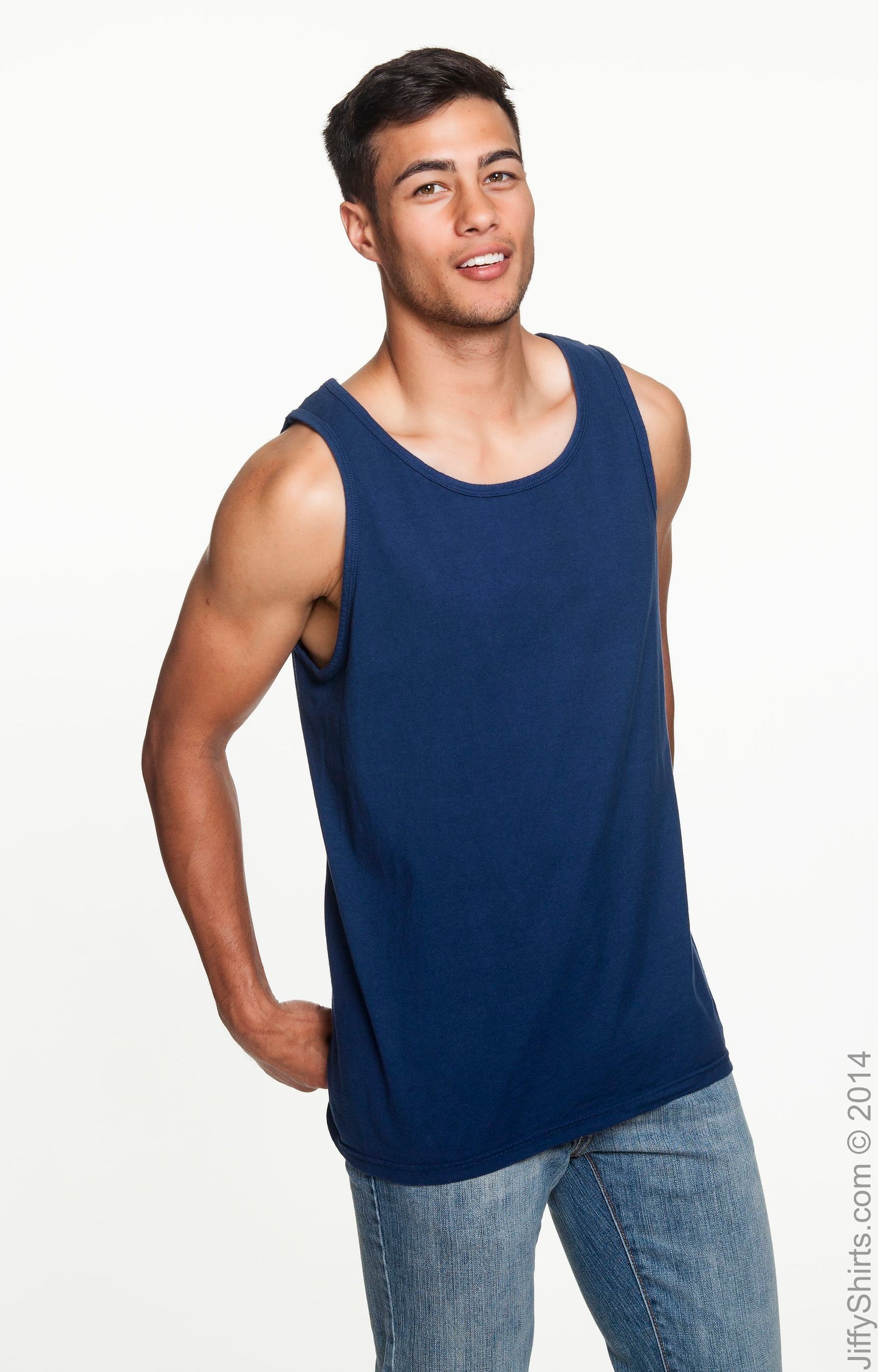 Unisex Heavyweight RS Tank - True Navy