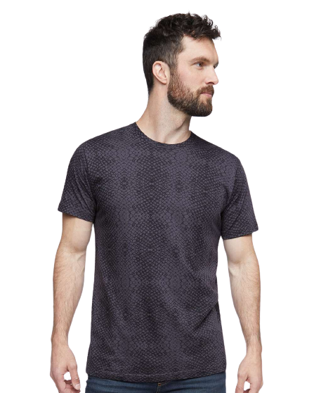Unisex Fine Jersey T-Shirt - Black Reptile
