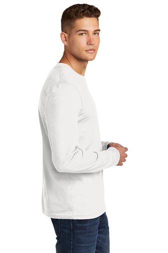 Men's Cotton Long-Sleeve Crew - White