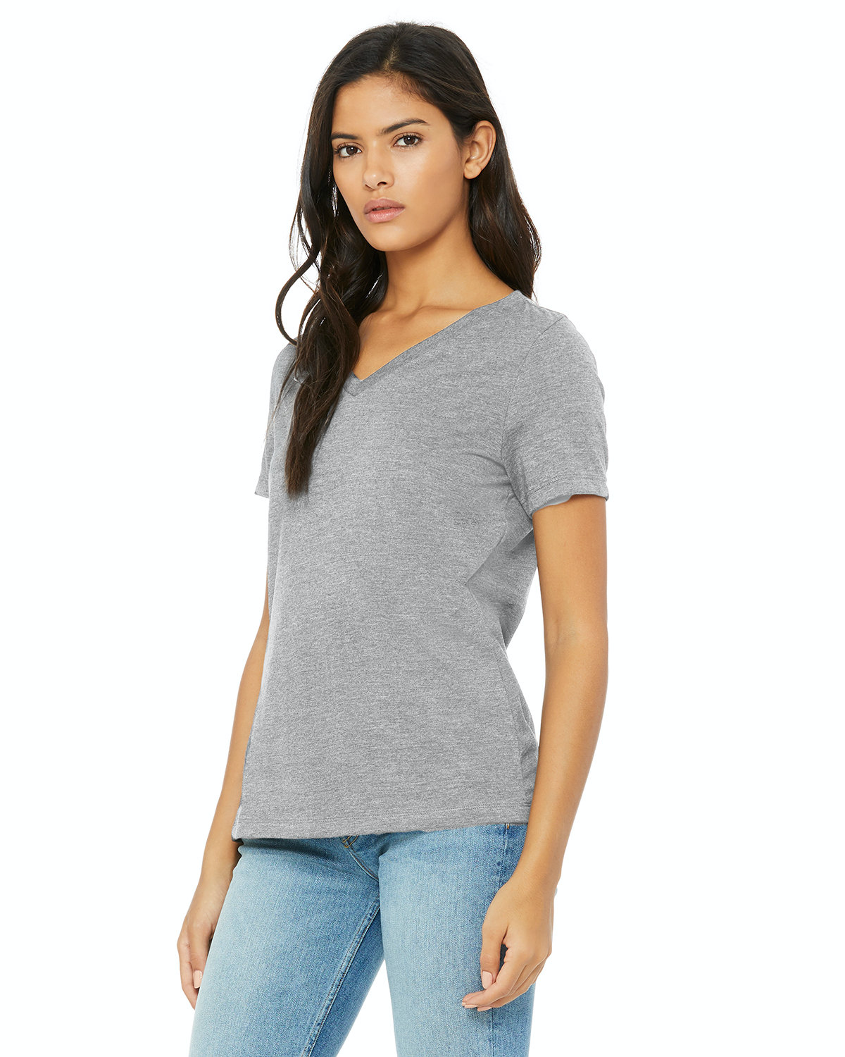 Women's Relaxed Jersey V-Neck T-Shirt - Heather Athletic