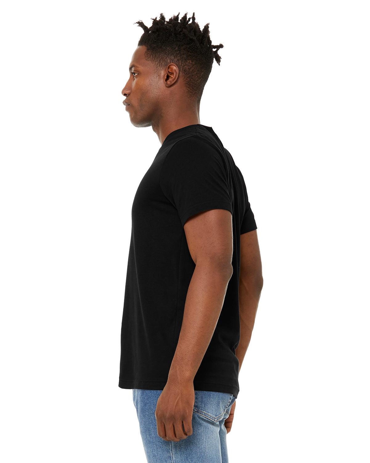 Unisex Sueded T-Shirt - Solid Black Blend