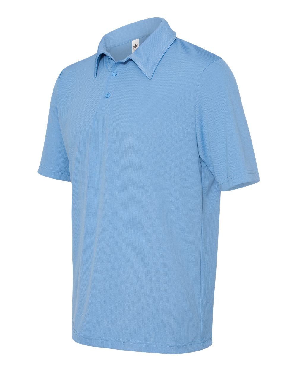 Unisex Performance Three-Button Mesh Polo - Sport Light Blue