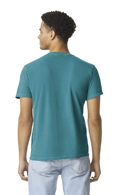 Unisex Heavyweight RS Pocket T-Shirt - Topaz Blue