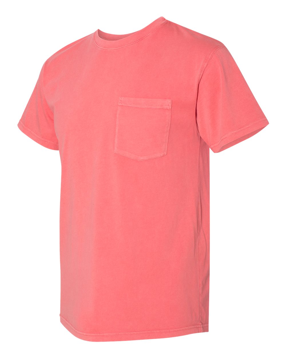 Unisex Inspired Dye Crew with Pocket - Guava