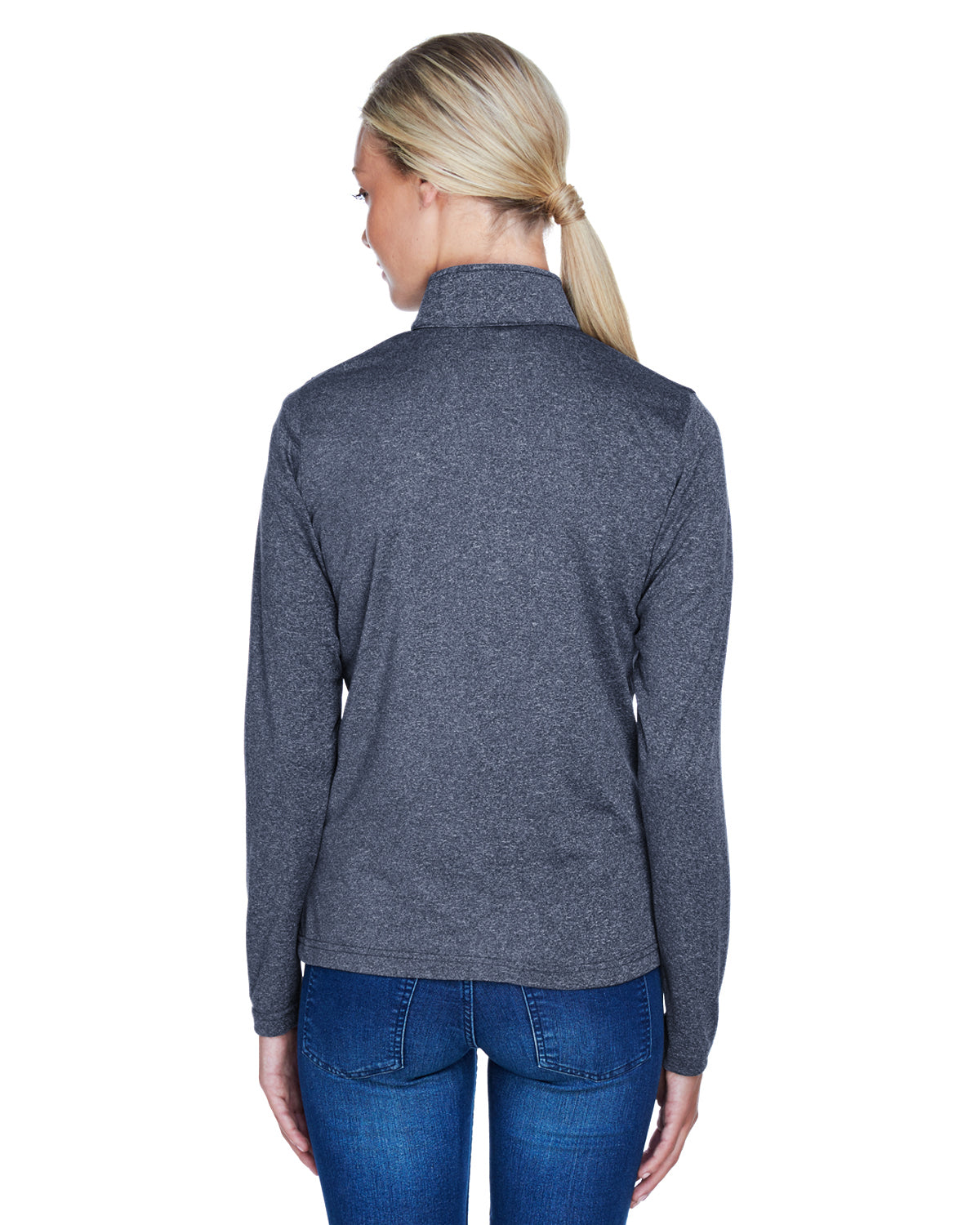 Women's Cool & Dry Heathered Performance Quarter-Zip - Navy Heather