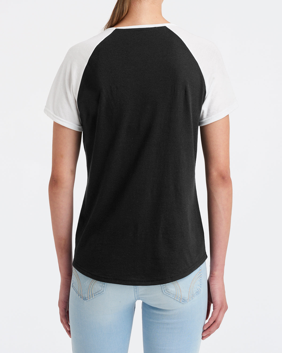 Women's Tri-Blend Raglan T-Shirt - Black / White