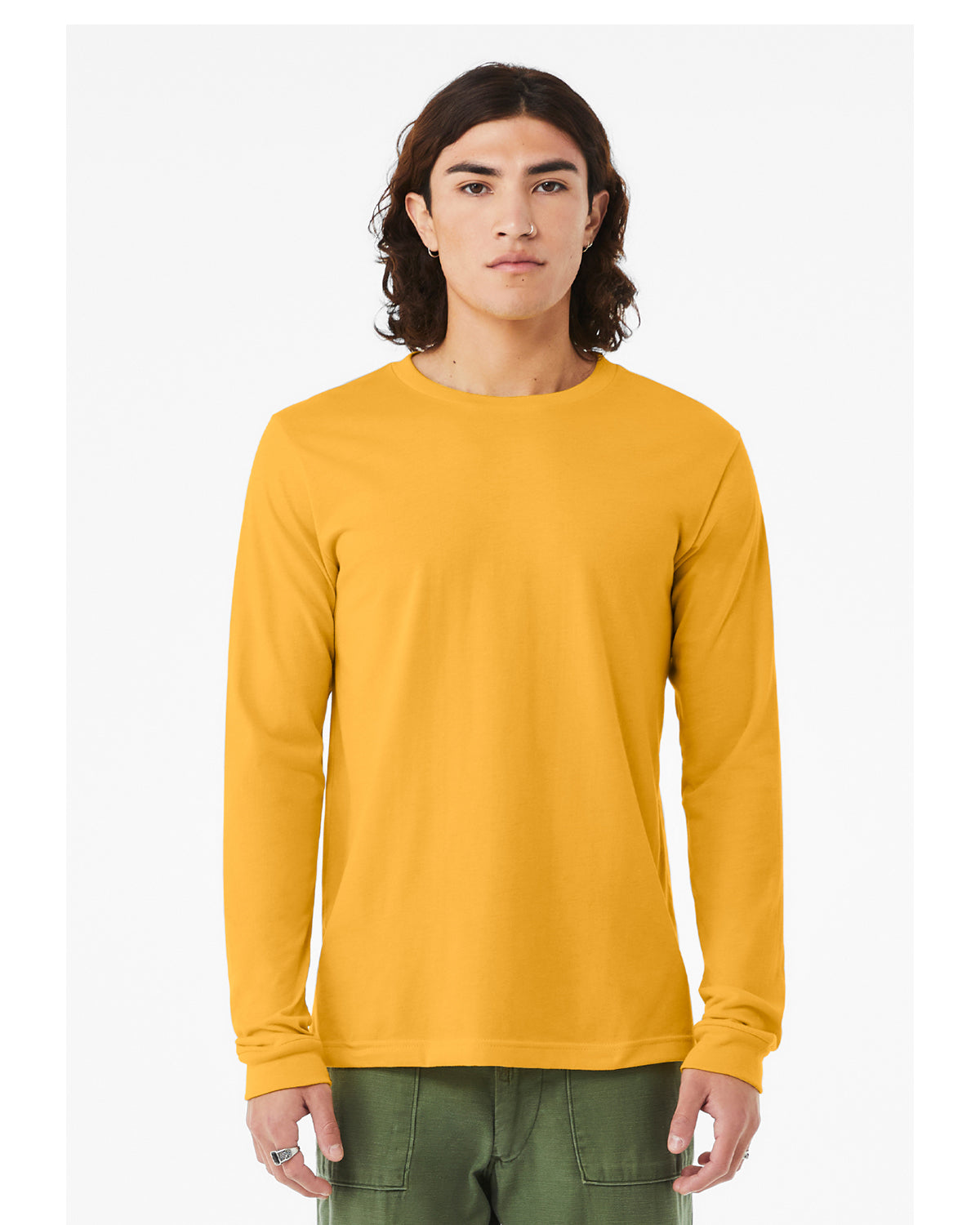 Unisex Jersey Long-Sleeve T-Shirt - Heather Mustard