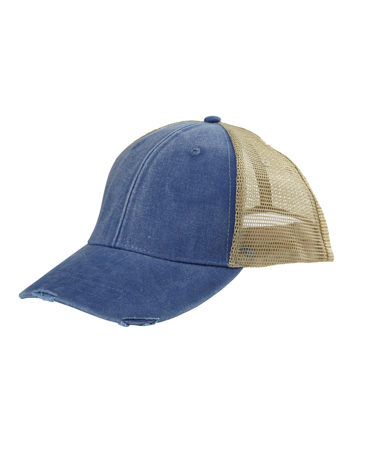 Distressed Ollie Cap - Royal / Tan