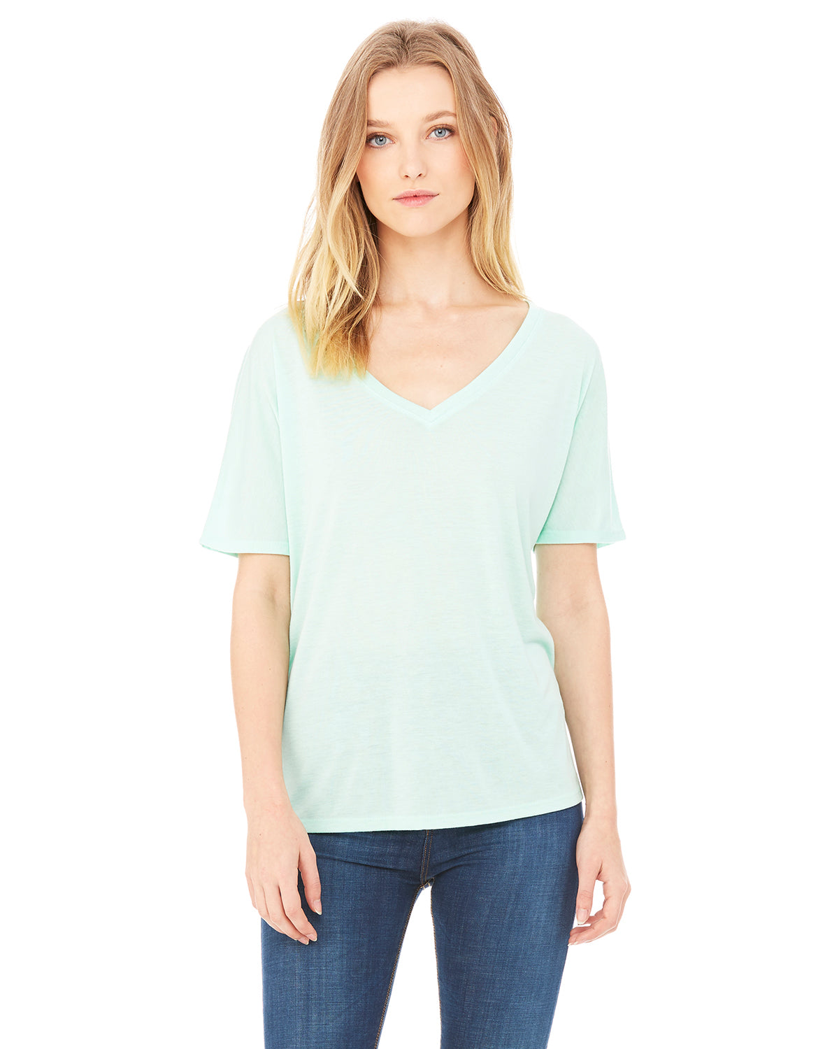 Women's Slouchy V-Neck T-Shirt - Mint
