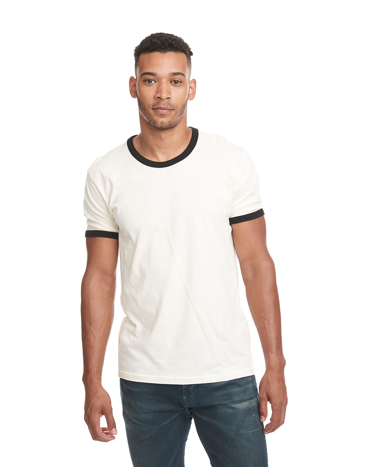 Unisex Ringer T-Shirt - Natural / Black