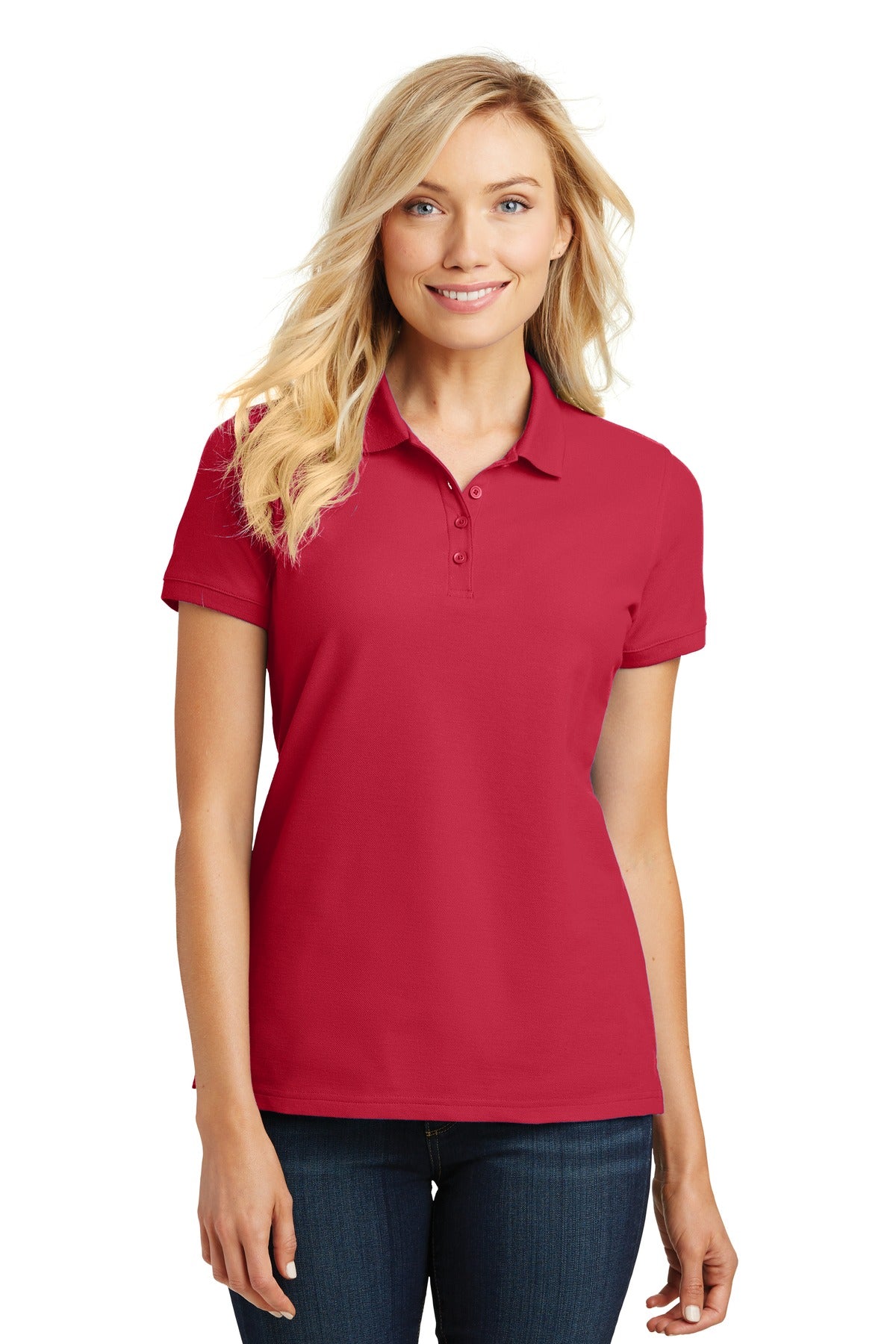 Women's Core Classic Pique Polo - Rich Red