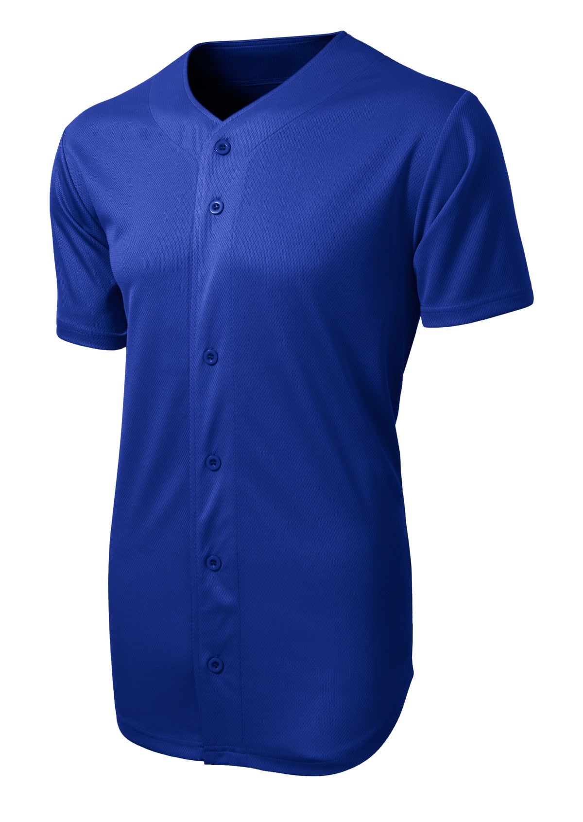 Unisex PosiCharge Tough Mesh Full-Button Jersey - True Royal